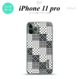 iPhone11Pro iPhone11 Pro スマホケース ハードケース パッチワーク 黒 +アルファベット メンズ レディース nk-i11p-1063i