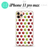 iPhone11ProMax iPhone11pro max スマホケース ハードケース りんご 林檎 青リンゴ 白 緑 赤 メンズ レディース nk-i11pm-047