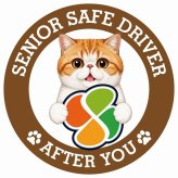 カーサイン 高齢者マーク SENIOR SAFE DRIVER エキゾチックショートヘア ステッカー シール 直径13cm 肉球 日本製 車