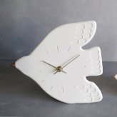 Welcome Bird Wall Clock IV[掛け時計 おしゃれ 北欧 壁掛け時計 鳥 モチーフ ウォールクロック 静音 スイーブ秒針 掛時計 カチカチ 音がしない インテリア 雑貨 壁飾り 時計 ウォールコレクション セット ナチュラル 可愛い]