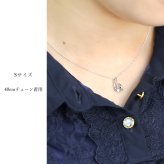 ハワイアンジュエリー ネックレス フィッシュフック モアナ ネックレス 誕生石入れ可 カレイキニ Sサイズ ロジウムコーティング シルバー925 ギフトラッピング可能セット チェーン 長さ選べる ハロウィン 【品番：CG-SP3406】