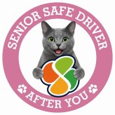 カーサイン 高齢者マーク SENIOR SAFE DRIVER コラット ステッカー シール 直径13cm 肉球 日本製 車