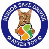 カーサイン 高齢者マーク SENIOR SAFE DRIVER オシキャット ステッカー シール 直径13cm 肉球 日本製 車