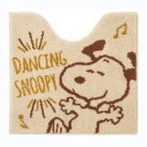 スヌーピー トイレマット ハッピーダンス ベージュ トイレ用品 SNOOPY