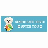 カーサイン 高齢者マーク SENIOR SAFE DRIVER マルーキー ステッカー シール 長方形 20x6.7cm 肉球 日本製 車