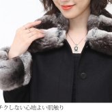 カシミヤコート レディース 100％ ロング丈 チンチラ ファー 冠婚葬祭 Filomo 着丈107cm ブラック フォーマル 比翼仕立 大きいサイズ 小さいサイズ 30代 40代 50代 内モンゴル産 ギフト プレゼント 6F (6035r)