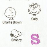 スヌーピー イニシャルミニタオル (S) アイボリー ハンカチ SNOOPY
