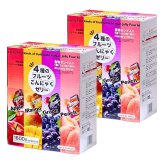雪国アグリ 4種のフルーツこんにゃくゼリー  2箱セット 160個入り アップル､マンゴー､グレープ､ピーチの4つのフルーツ風味 食物繊維入り #57361 おやつに最適 お弁当のお供に