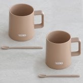 【結婚式 電報 ギフト】名入れ　サーモス真空断熱マグカップ cafe life　ペアセット　 誕生日 記念日 誕生祝い 名入れ 名前入り 結婚祝い 保冷 保温 ステンレス 魔法びん THERMOS タンブラー コップ　コーヒー プレゼント ギフト 贈り物