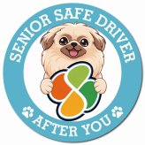 カーサイン 高齢者マーク SENIOR SAFE DRIVER ペキニーズ マグネット 強力 直径13cm 肉球 日本製 車 ステッカー