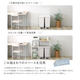 食器棚 ゴミ箱収納付き さわやかな 調節可能スライド棚付き ごみ箱上カウンター：