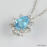【完売致しました。】 ブラジル産 パライバトルマリン 0.438ct ダイヤモンド ネックレス ペンダント Pt900 850 プラチナ パライバネックレス プラチナネックレス レディース 一粒 シンプル 可愛い グリーン パライバ  Drops