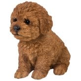 置物 woobia ウービア 犬 ビション お座りビションフリーゼ ブラウン 幅15cm 茶 テディベアカット リアル 本物そっくり イギリス生まれ 職人手彩色 縁起物 戌年 玄関 インテリア 新築祝い 引っ越し祝い 開店祝い 出産祝い 誕生日 お祝い ギフト プレゼント 犬好き