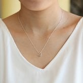 【無料ラッピング】  ヨンドシー 4℃ 11月誕生石 エターナルシルバー ネックレス シトリン ダイヤモンド レディース ブランド 正規品 新品 ギフト プレゼント 人気 おすすめ 誕生日 記念日 クリスマス 送料無料