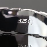 ハワイアンジュエリー バングル ハワイアンジュエリー ブレスレット ペアバングル 幅12mm＆15mm 刻印 無料 サイズが選べる オープンバングル ペア 2本セット カットアウト スクロール シルバー925 太め カップル 夫婦 プレゼント ハロウィン 【品番：B5003-12-15P】