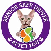 カーサイン 高齢者マーク SENIOR SAFE DRIVER ドンスコイ ステッカー シール 直径13cm 肉球 日本製 車