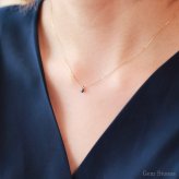 ブルー サファイア プチ ネックレス プラチナ 18金 一粒 一石 シンプル ペンダント レディース プチネックレス K18 Pt900 記念日 誕生石 9月 ブルーサファイア  プレゼント petit