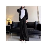 ニットパンツ レディース 通販 ワイドパンツ モップパンツ モップ ズボン 夏パンツ 長ズボン ロング丈 ロング ワイド パンツ ハイウエスト ウエストゴム ゆったり ボトムス カジュアル シンプル 無地 きれいめ オフィス 大人 レディースファッション