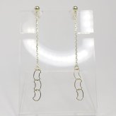 K10ねこピアス イエローゴールド 10金猫柄スイングブラタイプ【送料無料】【レディース,激安,特価,通販】