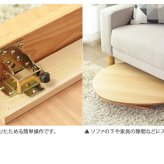 センターテーブル ローテーブル 折りたたみ ちゃぶ台 ミニ テーブル 楕円 折りたたみテーブル おしゃれ 半円 1人暮らし ワンルーム 北欧 幅75cm 木製 テレワーク 在宅ワーク 机 センターテーブル 丸 小さめ コンパクト ナチュラル ブラウン