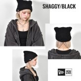 ニューエラ 猫耳 ニット帽 レディース NEWERA ブランド 正規品 15119593 15119594 15119595 ねこ耳 スクエア ニットキャップ 女性 女子 シャギー オフホワイト ブラック 白 黒 秋冬 ワンポイント おしゃれ かわいい シンプル カジュアル ビーニー帽 プレゼント クリスマス