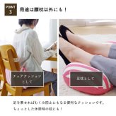 クッション 低反発 腰当 マイクロファイバー 無地 『エルマー』 約40×20cm