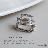 シルバー925 3連イヤーカフ ラインイヤーカフ 大ぶり ワイド 幅広 キラキラ ストーン ツイスト 片耳1点 レディース 女性 金属アレルギー対応フェイクピアス ノンホール イヤリング