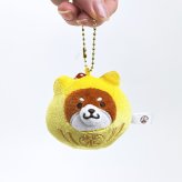 忠犬もちしば 黄色だるま ぬいぐるみボールチェーン