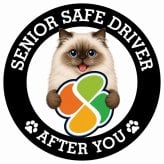 カーサイン 高齢者マーク SENIOR SAFE DRIVER ヒマラヤン ステッカー シール 直径13cm 肉球 日本製 車
