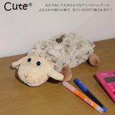  Cute アニマルペンケース どうぶつ ぬいぐるみ ヒツジ 羊 ラム ひつじ ペンケース 動物 筆箱 定形外　送料無料 ポーチ アニマル フィギュアポーチ