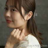ピアス フープ つけっぱなし 小ぶり ステンレス アレルギー対応 幅2.0ｍｍ × 内径 8mm 12mm 中折れ 大人 上品 通勤 オフィス シンプル