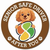 カーサイン 高齢者マーク SENIOR SAFE DRIVER ダップー マグネット 強力 直径13cm 肉球 日本製 車 ステッカー