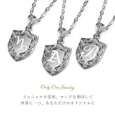 ハワイアンジュエリー イニシャル ペンダント トップ 刻印 無料 誕生石入れ可 エンブレム イニシャル シルバー925 ネックレス チェーン別売 ペンダントヘッド BY THE SEA バイザシー メンズ レディース 誕生日 プレゼント ハロウィン 【品番：SP315】