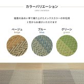 夏ラグ 夏用カーペット 掘りごたつ対応 い草ラグ 約191×191cm 正方形 中抜き 市松模様 抗カビ 消臭 ござ 炬燵