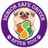 カーサイン 高齢者マーク SENIOR SAFE DRIVER ペキニーズ マグネット 強力 直径13cm 肉球 日本製 車 ステッカー