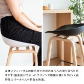 カウンターチェア Piatto(ピアット)バーチェア 北欧テイスト ハイスツール カウンタースツール 天然木脚 ハイチェア カフェスツール 椅子 イス ブ ホワイト 幅49×奥行き40×高さ76.5cm 座面高 68cm ポリプロピレン スチール 北海道 新生活
