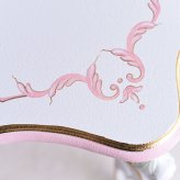 テーブル ロココ 調 センター 白 リビング おしゃれ ホワイト 幅120cm 木製 アンティーク 猫脚 姫系 ROCOCOアントワネット (ガラス天板付き） ヨーロピアン 輸入家具 かわいい 新生活