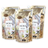 IROKA（花王） ネイキッドリリー 柔軟剤 特大つめかえ用 650ml×3個セット 合計1,950ml 抗菌・防臭　部屋干し対応　香水のようにな上品な香り（ピュアムスクと高級アンバーを配合）柔軟剤セット #80229 買い足し回数を減らせる ストック 大容量 まとめ買い