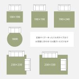ラグ カーペット 国産高機能 ジャスト 防ダニ 抗菌 防臭 抗ウイルス 消臭 花粉対策 日本製 オールシーズン ホット 床暖房対応 おしゃれ 長方形 約190×190cm
