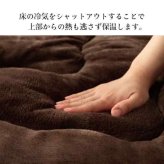 ラグ 撥水 厚手 こたつ敷き布団 長方形 あったか仕様6層タイプ 約90×190cm