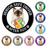 カーサイン 高齢者マーク SENIOR SAFE DRIVER バーマン マグネット 強力 直径13cm 肉球 日本製 車 ステッカー