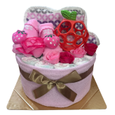 おむつケーキ 女の子 出産祝い フルーツ オムツケーキ 新生児 ベビーギフト 苺 リンゴ オーボール 親戚 友達 同僚