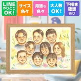 誕生日のギフトに、写真の表情を大切に、やさしく仕上げます。 手描き 贈り物 似顔絵 ギフト 名入れ プレゼント 誕生日 記念日 長寿 お祝い 大人数 孫 祖父母 世代 ご家族 修正無料 名入れ 下書き確認 かわいい 喜ばれる 似てる 宝物 宝物 全員 大人数 集合 ブライダルギフト ウェディングギフト 感謝 米寿祝い サプライズ メモリアルギフト 古希祝い おすすめ 白寿祝い 初任給 ホワイトデー