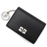 GANNI ガニー カードケース A6395-099 Card Holder カードホルダー キーリング付き ブラック