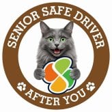 カーサイン 高齢者マーク SENIOR SAFE DRIVER ネベロング ステッカー シール 直径13cm 肉球 日本製 車