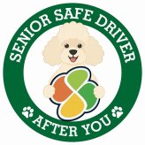 カーサイン 高齢者マーク SENIOR SAFE DRIVER プードル ステッカー シール 直径13cm 肉球 日本製 車