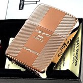 ZIPPO 1941復刻 プレミアムシャイン 鏡面カッパー ジッポ ライター ロゴ 両面加工 ストライプ おしゃれ 丸角 高級 かっこいい メンズ ギフト プレゼント