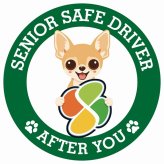 カーサイン 高齢者マーク SENIOR SAFE DRIVER チワワ ステッカー シール 直径13cm 肉球 日本製 車