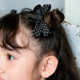 ヘアクリップ リボン かわいい 通販 Rora ドッティ 2個セット ヘアアクセサリー 髪飾り キッズ 子ども こども 女の子 ママ 姉妹 お揃い フォーマル カジュアル 卒園式 入学式 発表会 結婚式 可愛い おしゃれ 上品 キッズファッション
