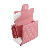 【超レア・入手困難】CHANEL シャネル 財布 三つ折り財布 キャビアスキン ブラック×ピンク ココマーク レディース メンズ スモール ナノウォレット コンパクト ミニ財布 AP3182 ギフト プレゼント【送料無料】
